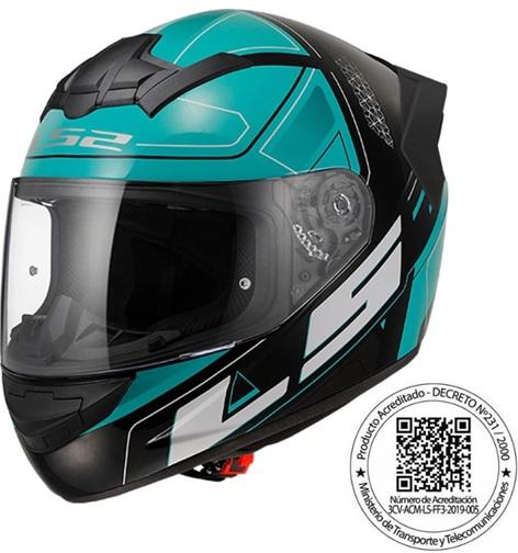 CASCO LS2 FF352 EVO ULTRA VERDE MATE SPOILER NEGRO
